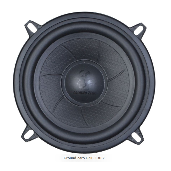 Ground Zero GZIC 130.2 2-drożny zestaw głośnikowy o średnicy woofera 130 mm. Moc woofera 90 W RMS